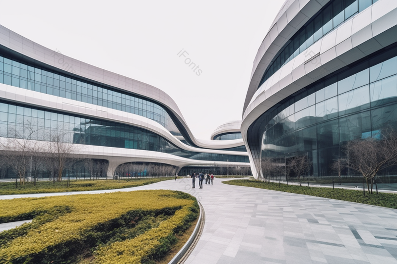 发达现代城市都市实拍流线型艺术高楼玻璃幕墙摄影,高清,摄影图,摄影图片,图片大全,摄影图免费下载